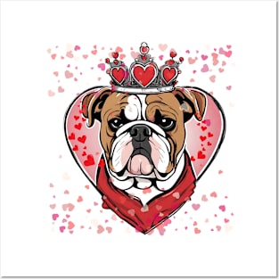 "LoveStruck Bulldog Bliss" Posters and Art